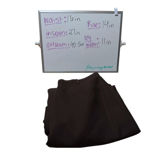 Brown Pleated Business Office Slacks Womens Kasper Dress Pants Plus Size 16 - Picture 9 of 9